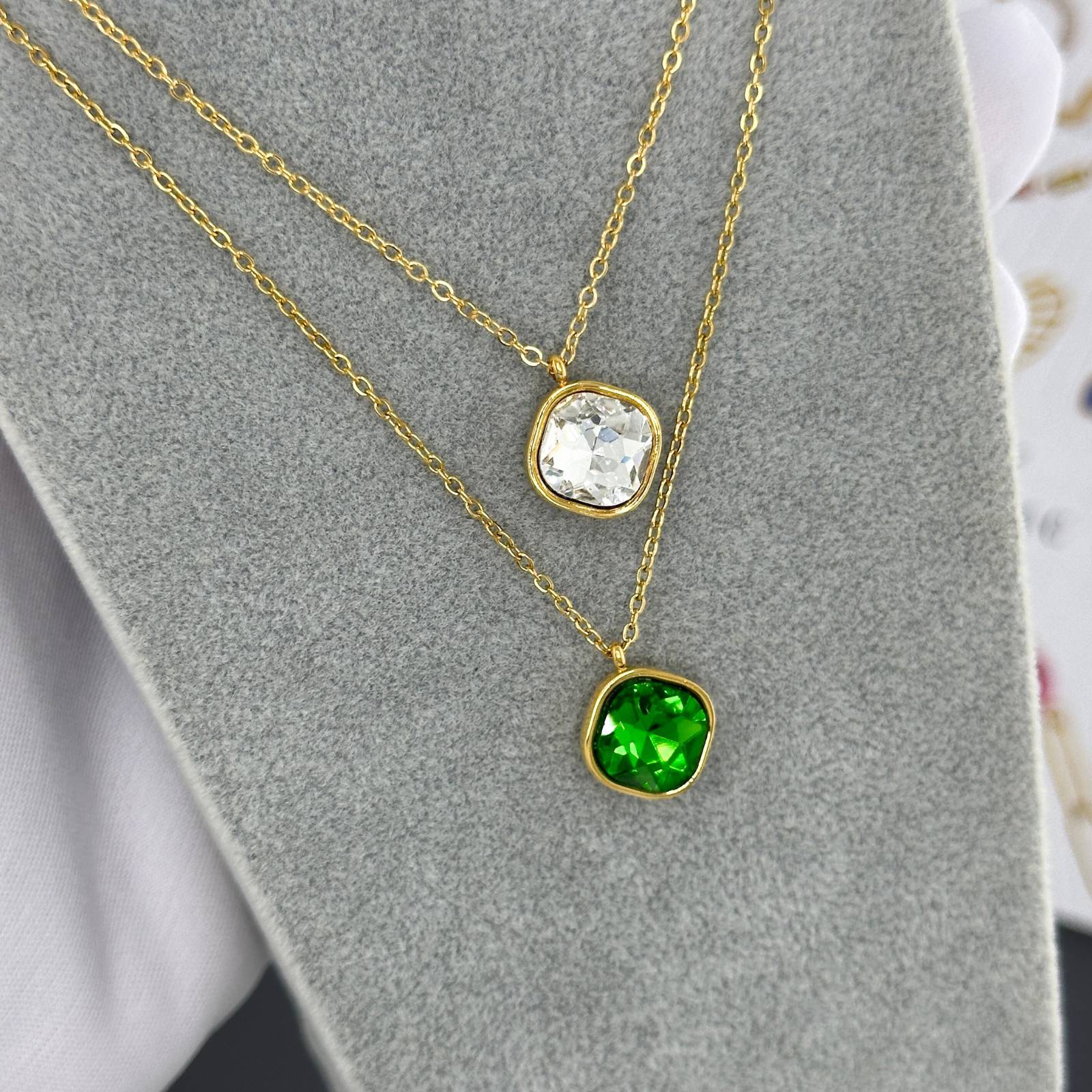 Necklace, 18K Gold Plated Steel