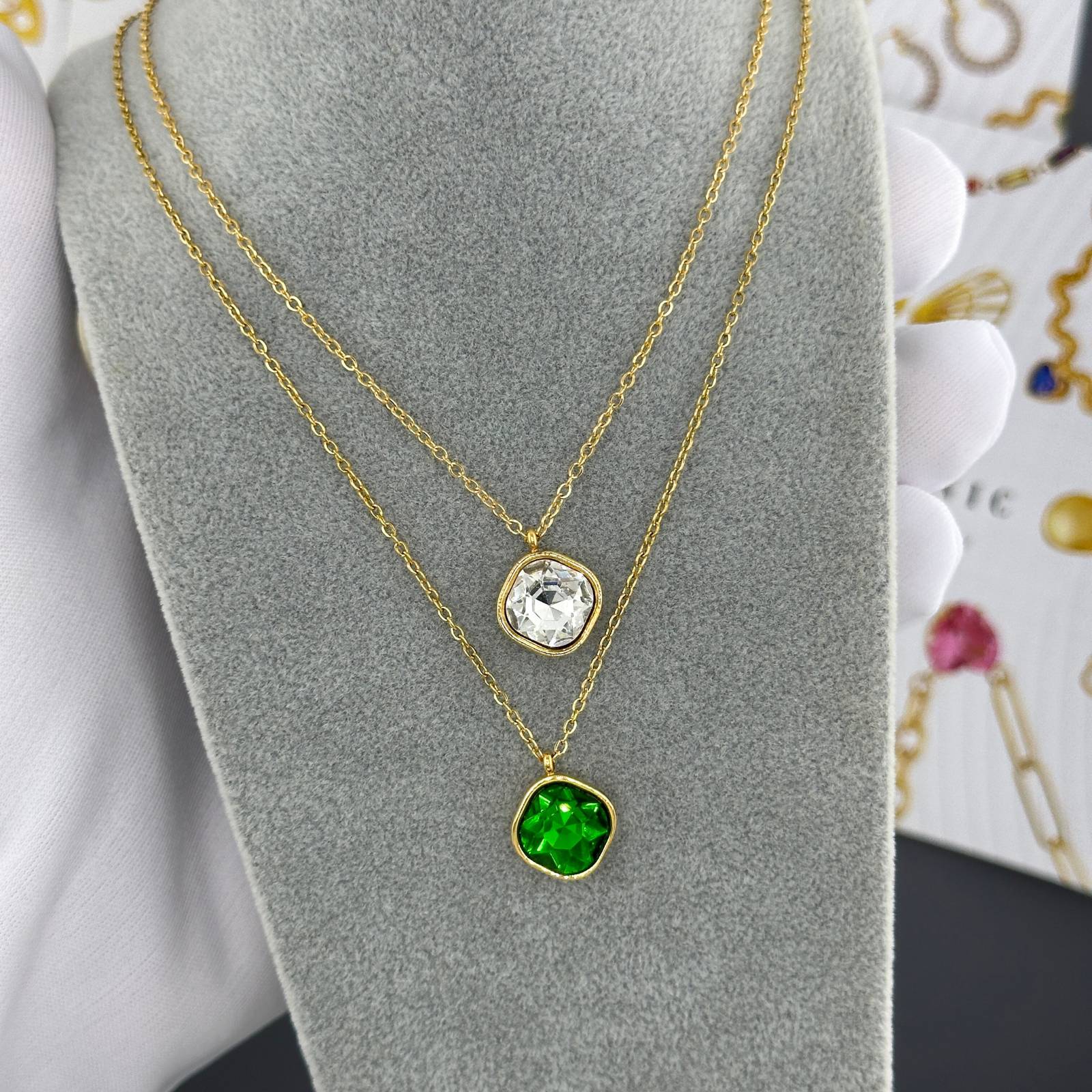 Necklace, 18K Gold Plated Steel