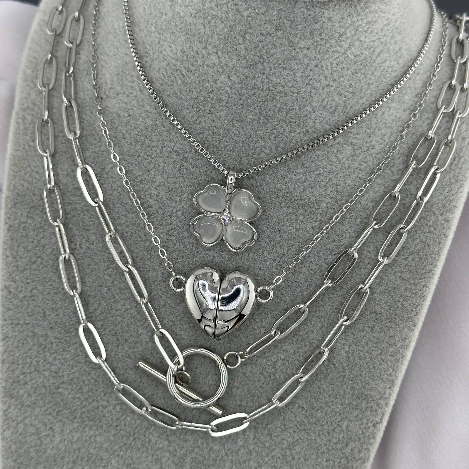 Heart Necklace, Stainless Steel