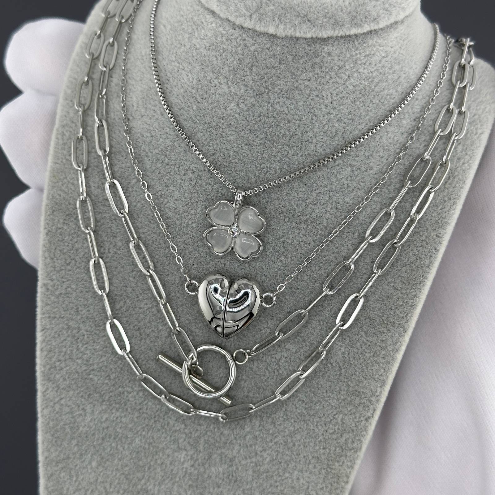 Heart Necklace, Stainless Steel