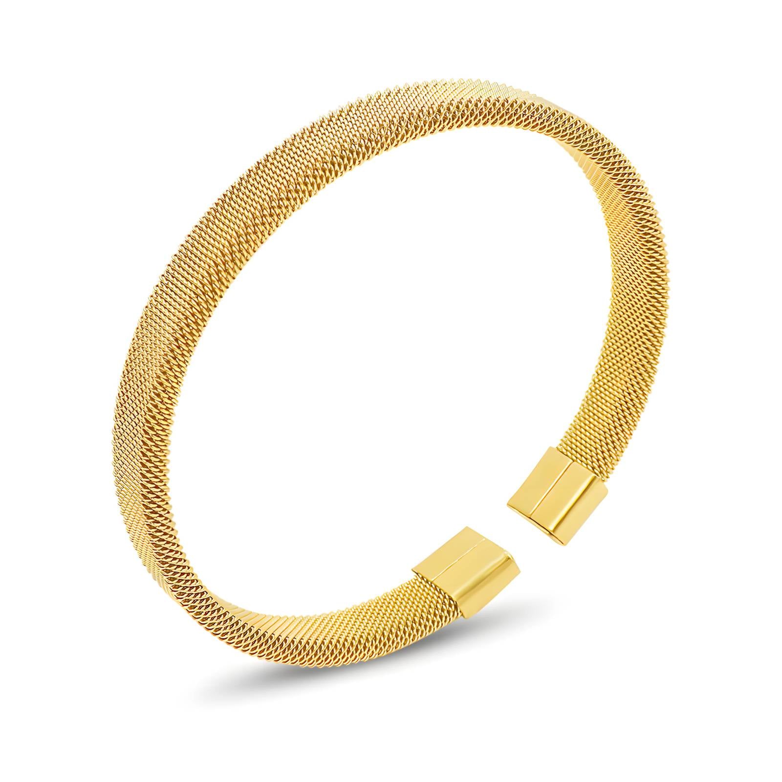 Bracelet, 18K Gold Plated Steel