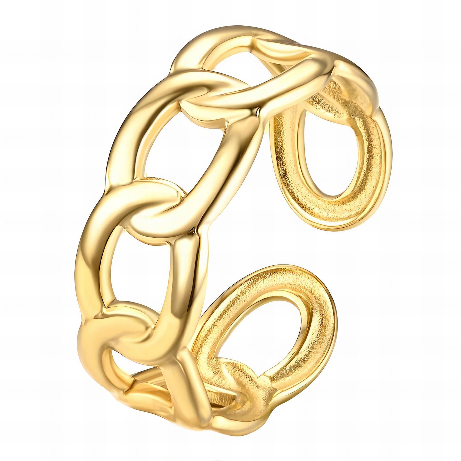 Ring, 18K Gold Plated Steel