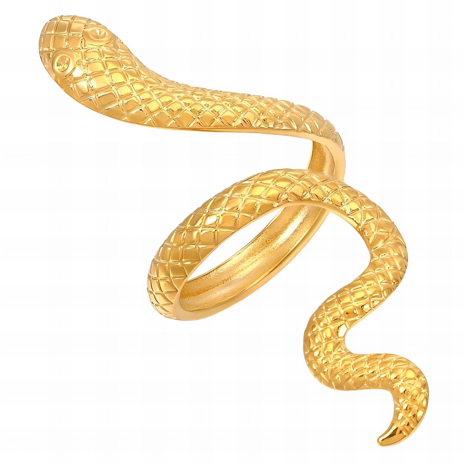 Snake Ring, 18K Gold Plated Steel