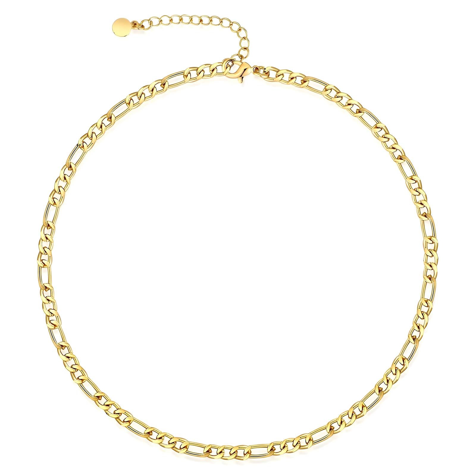 Necklace, 18K Gold Plated Steel