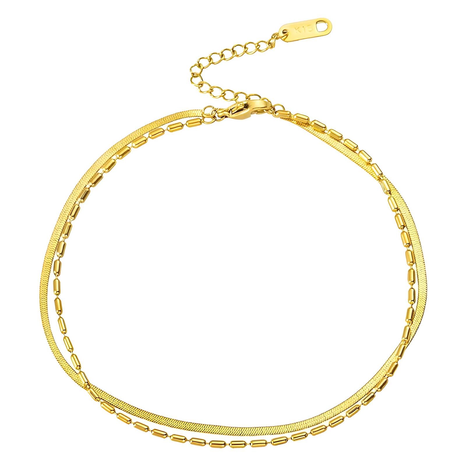 Bracelet, 18K Gold Plated Steel