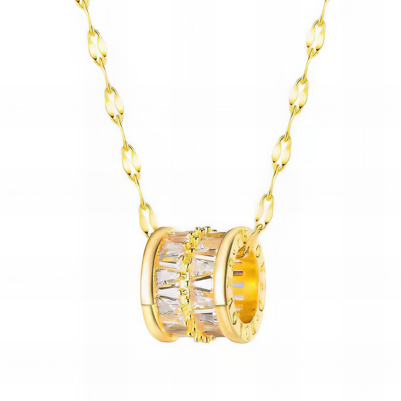 Necklace, 18K Gold Plated Steel
