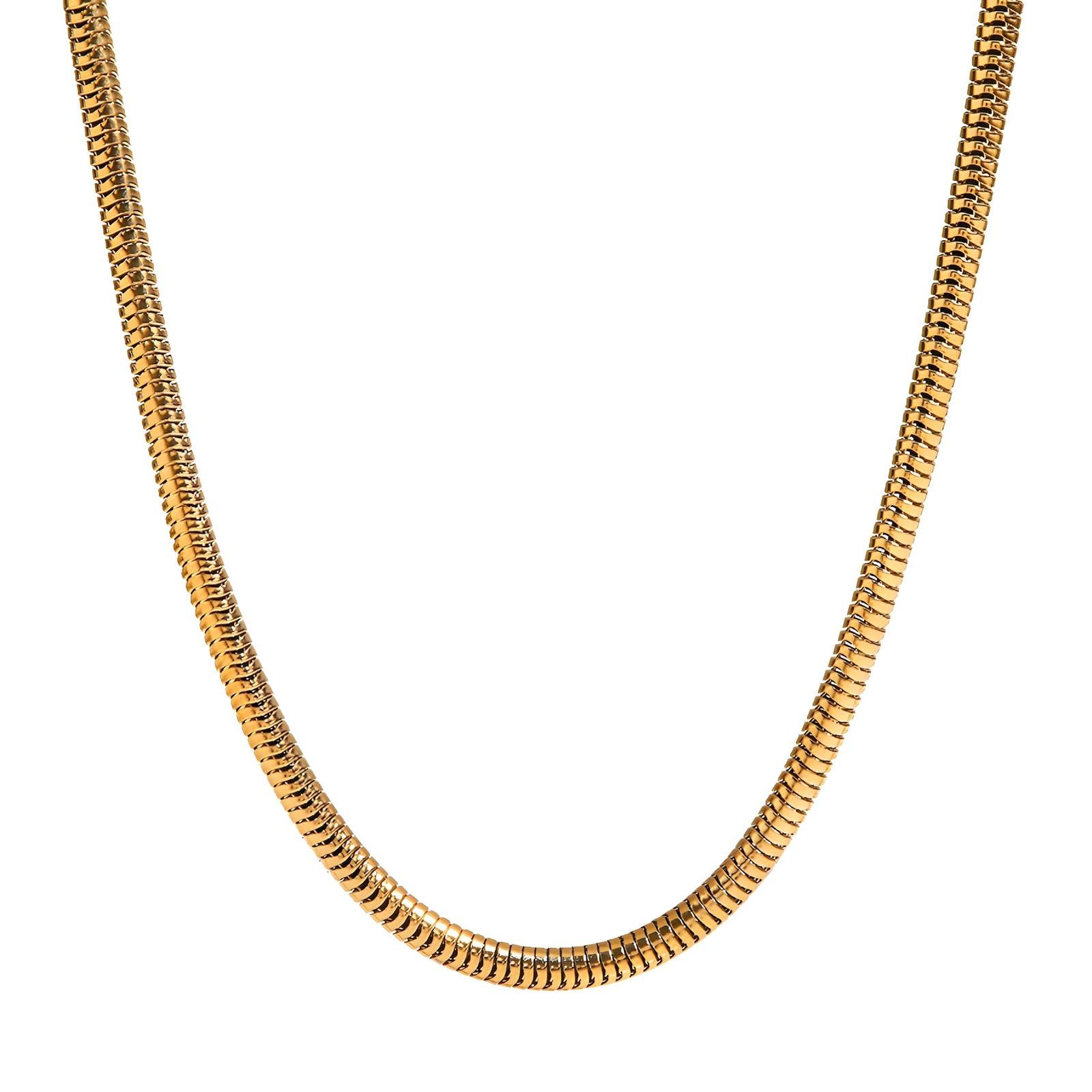 Necklace, 18K Gold Plated Steel