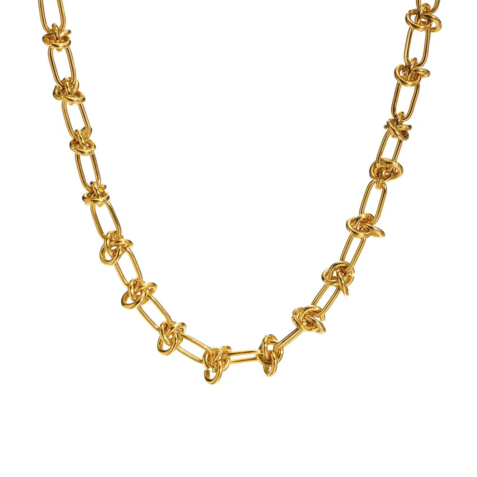 Necklace, 18K Gold Plated Steel
