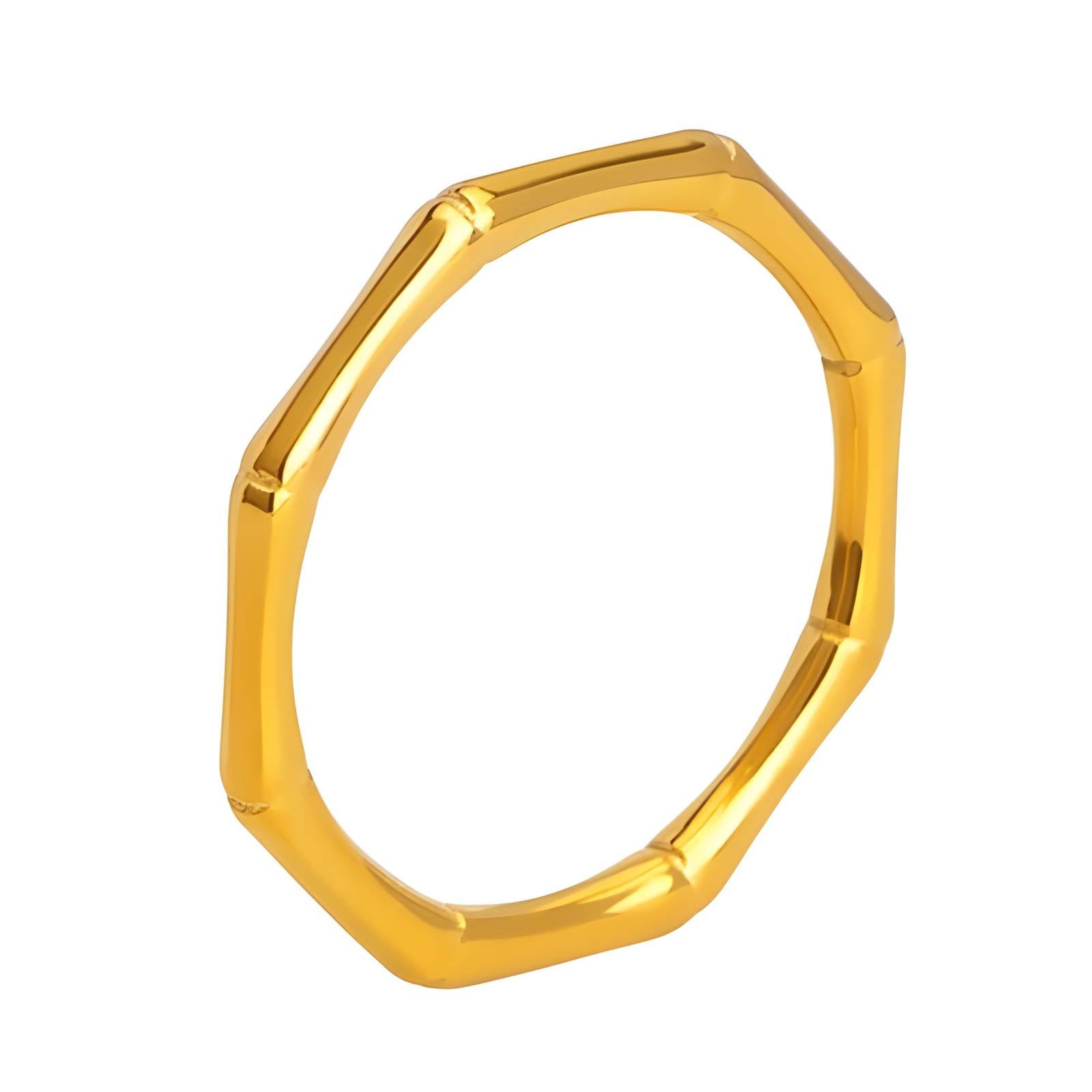 Ring, 18K Gold Plated Steel