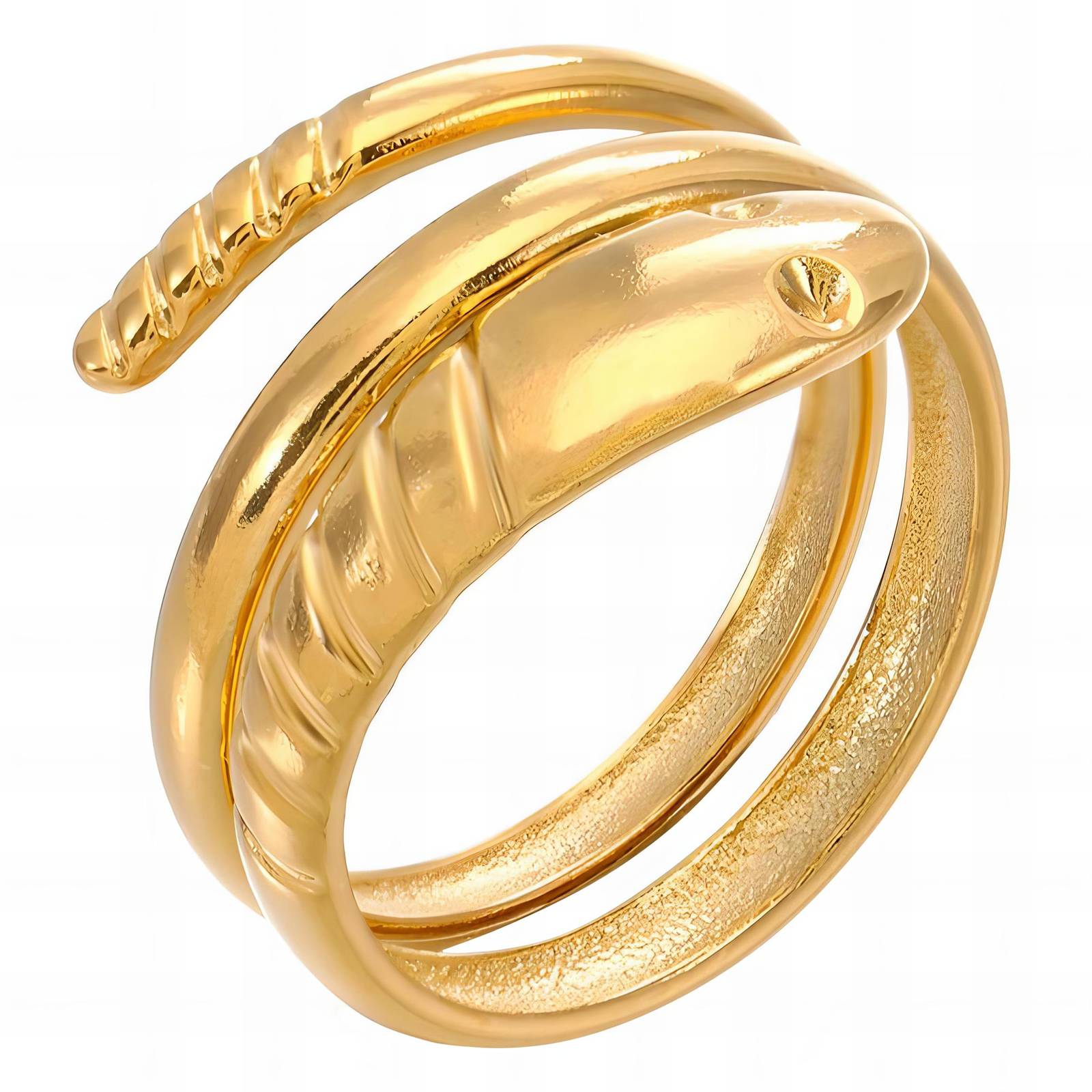 Snakes Ring, 18K Gold Plated Steel