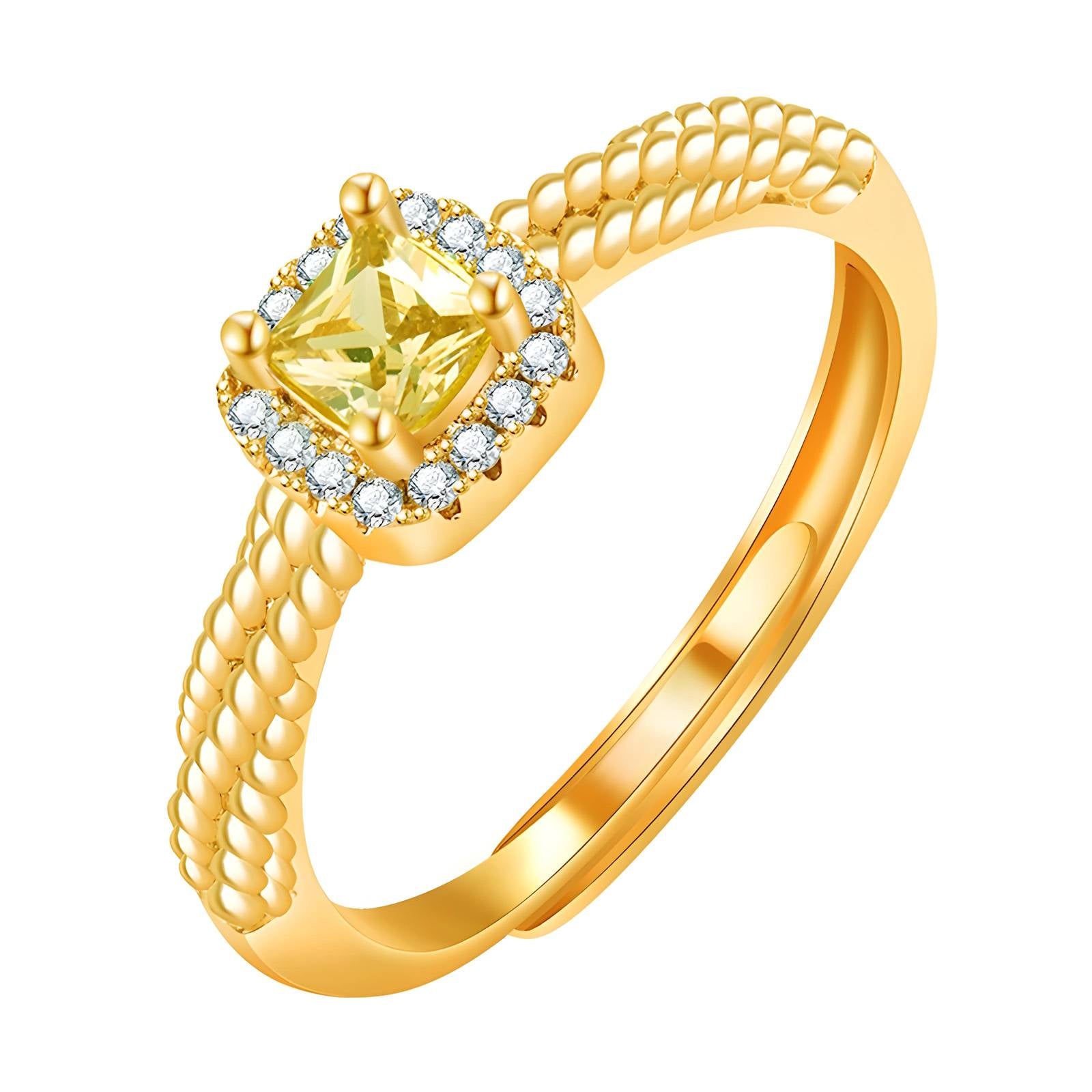Ring, 18K Gold Plated Steel