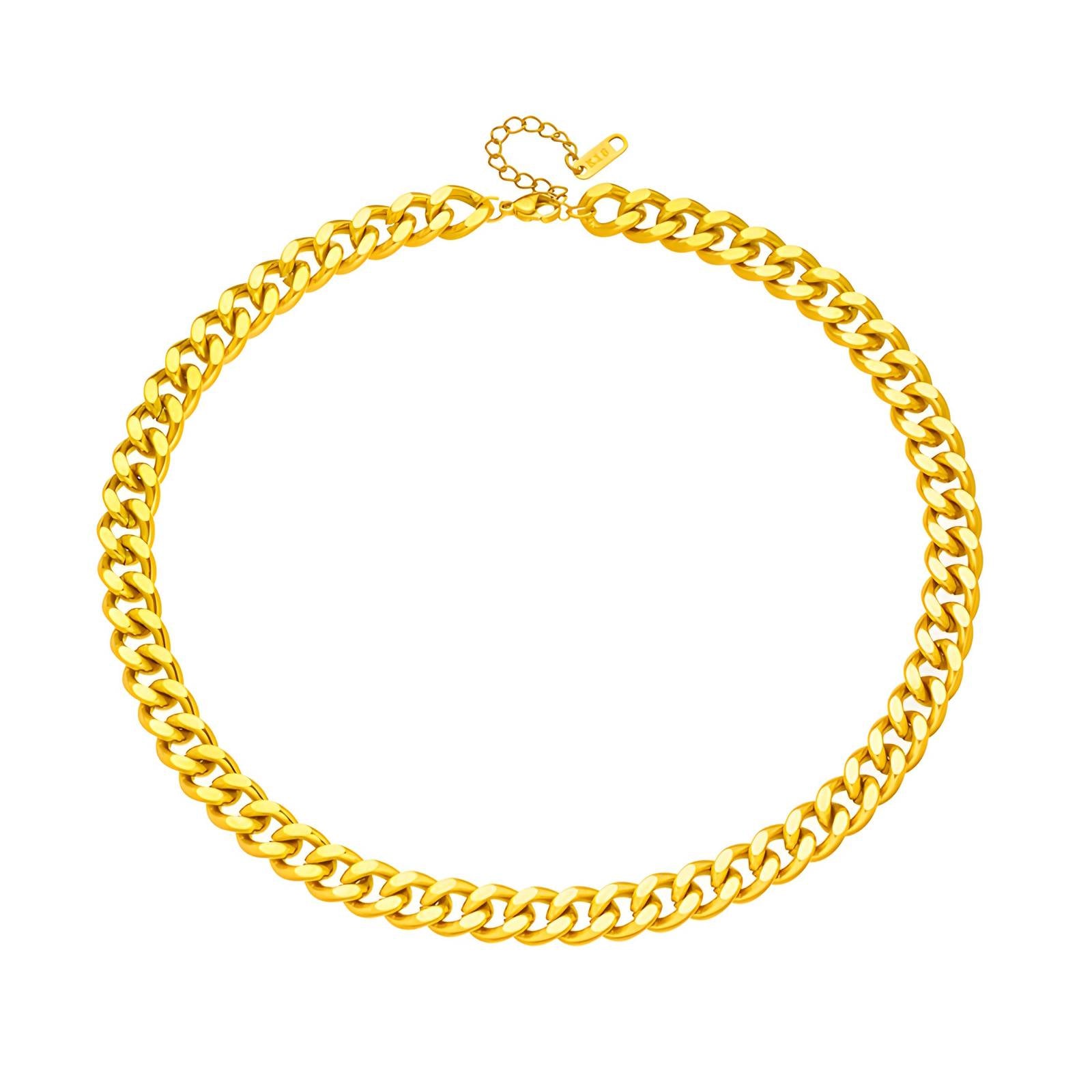 Necklace, 18K Gold Plated Steel