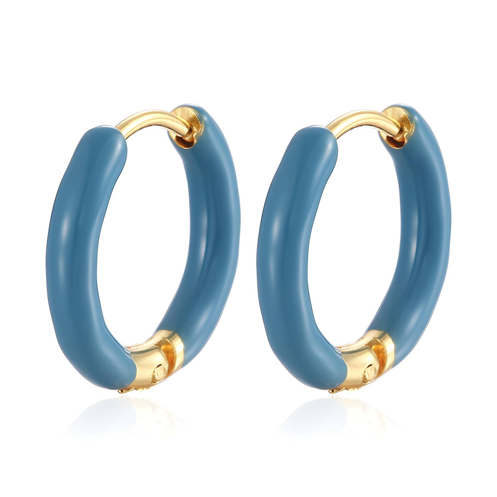 Earrings, 18K Gold Plated Steel