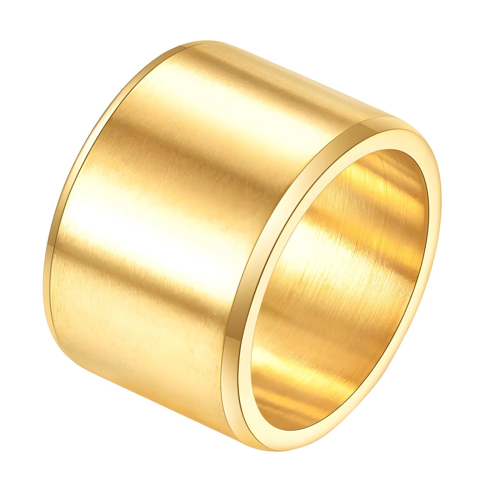 Ring, 18K Gold Plated Steel
