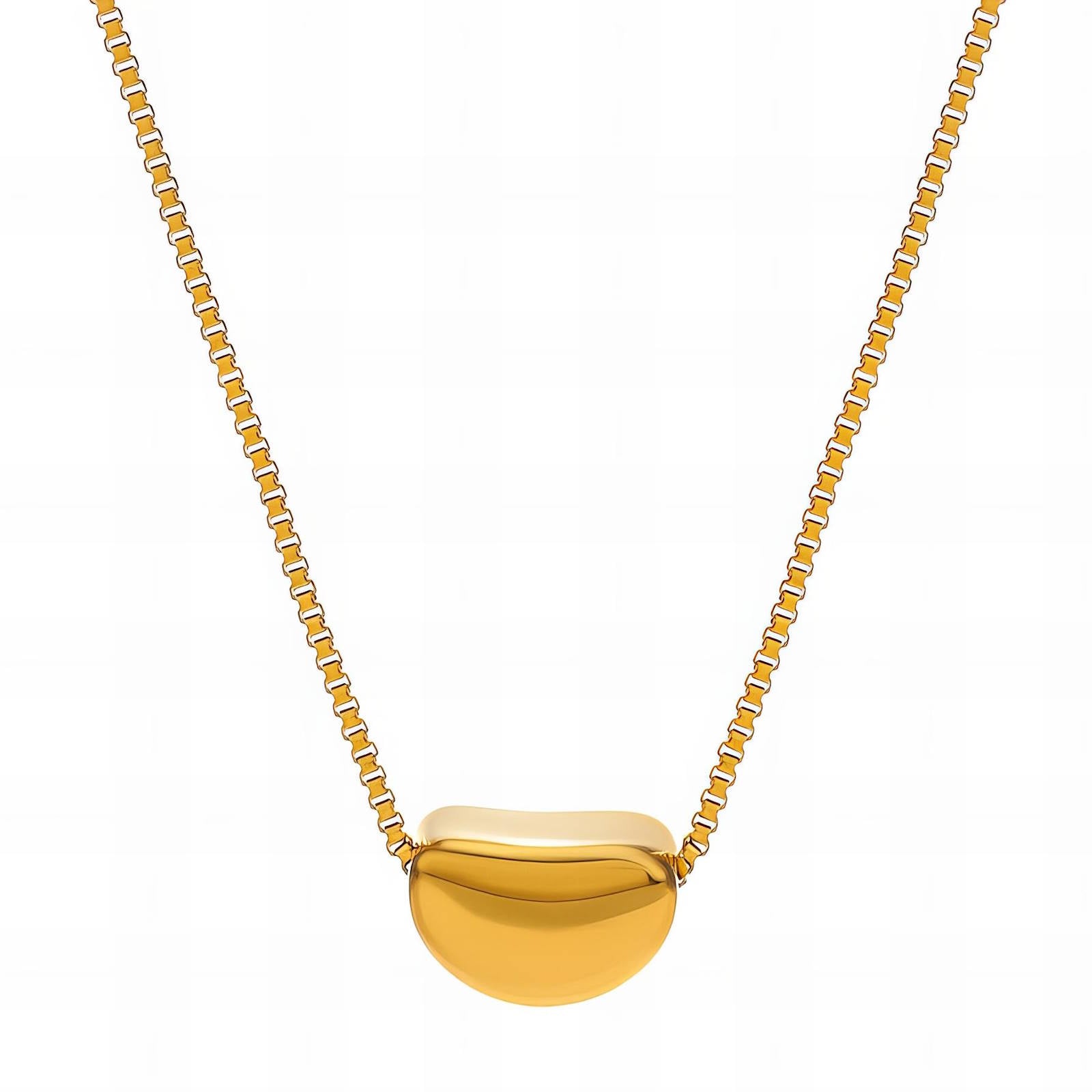 Necklace, 18K Gold Plated Steel