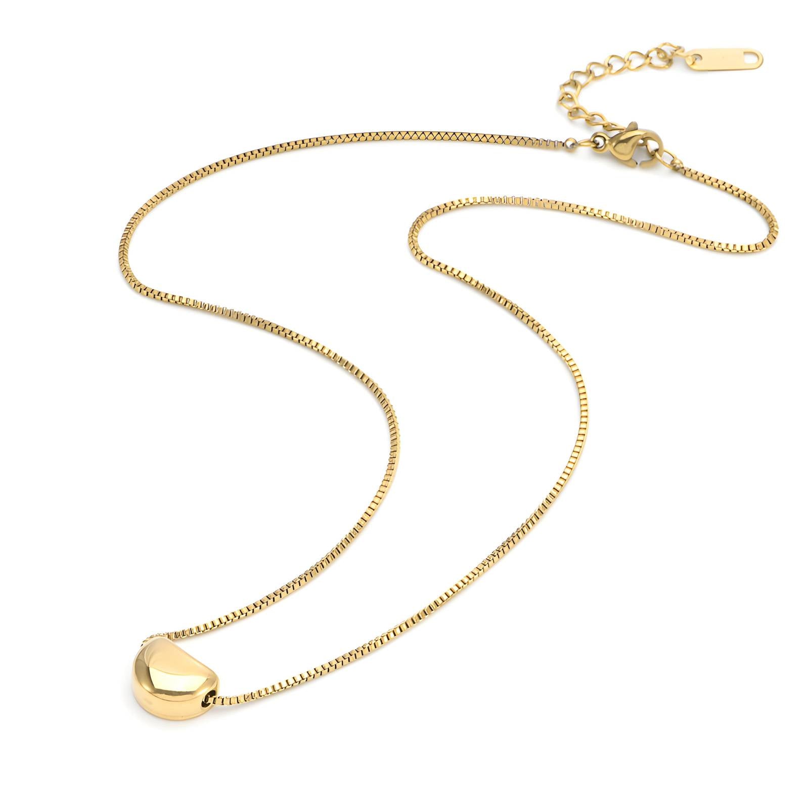 Necklace, 18K Gold Plated Steel