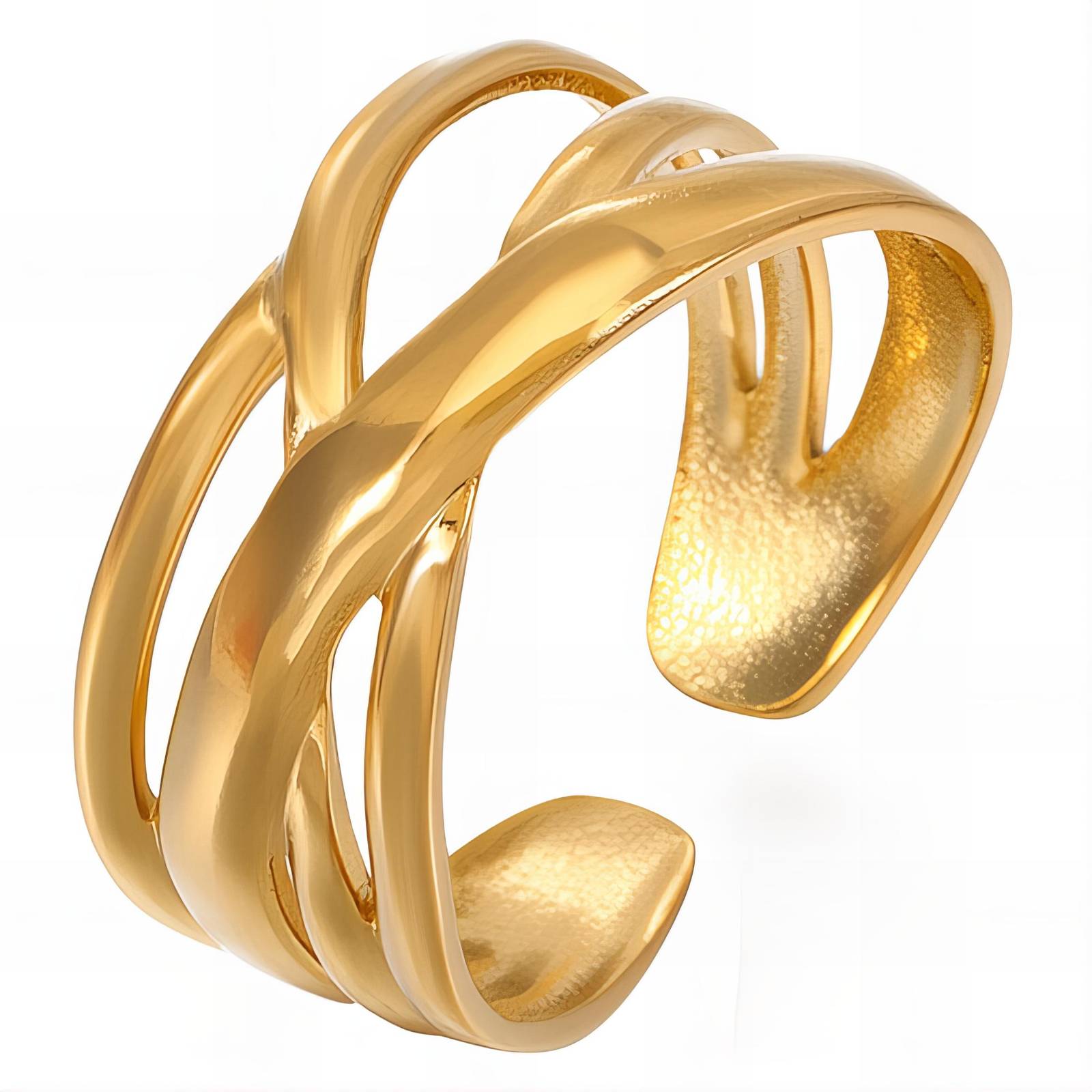 Ring, 18K Gold Plated Steel