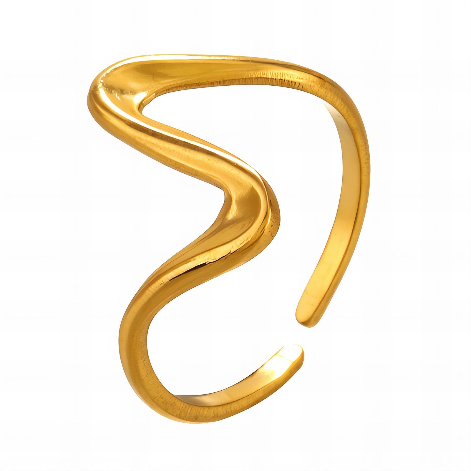 Ring, 18K Gold Plated Steel
