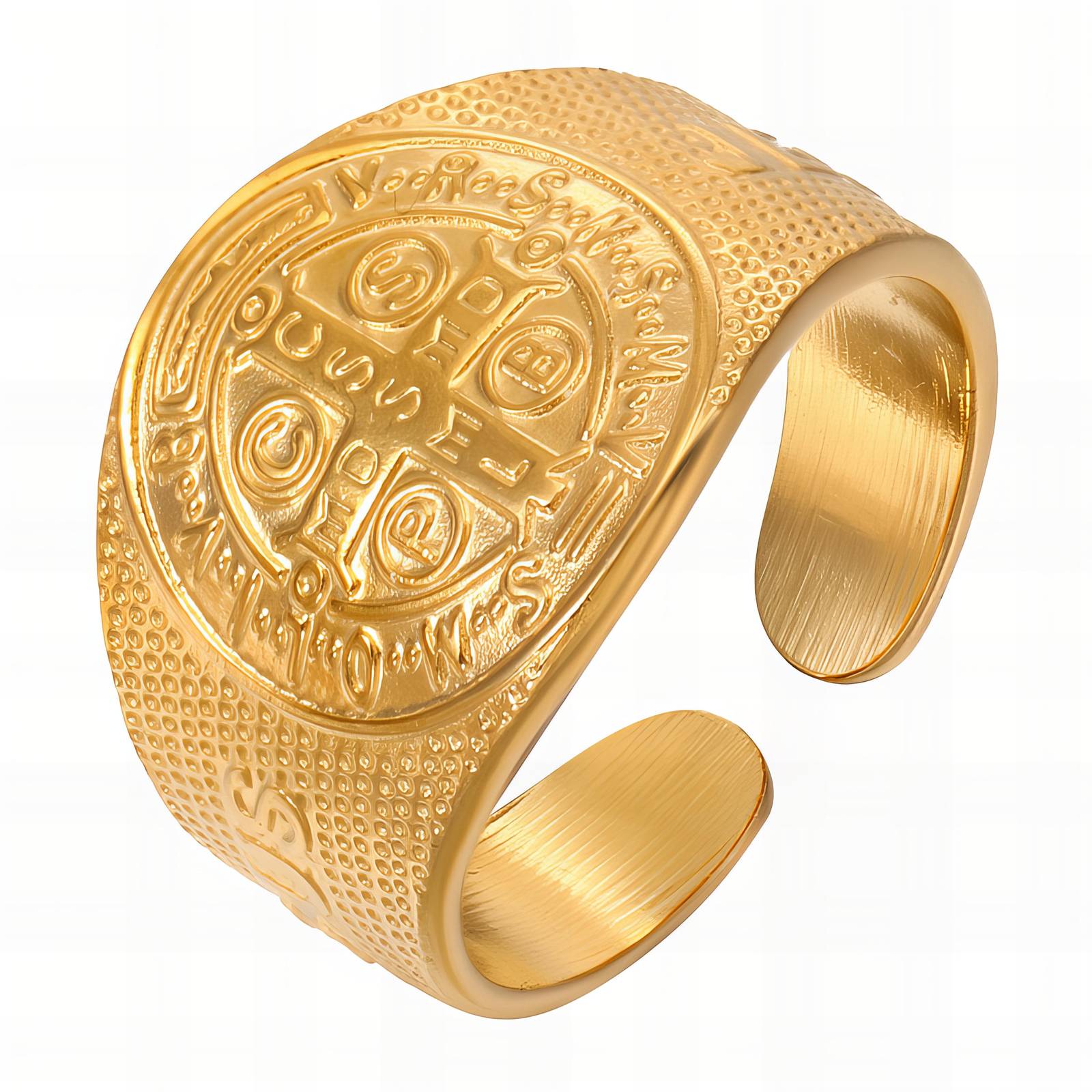 Ring, 18K Gold Plated Steel