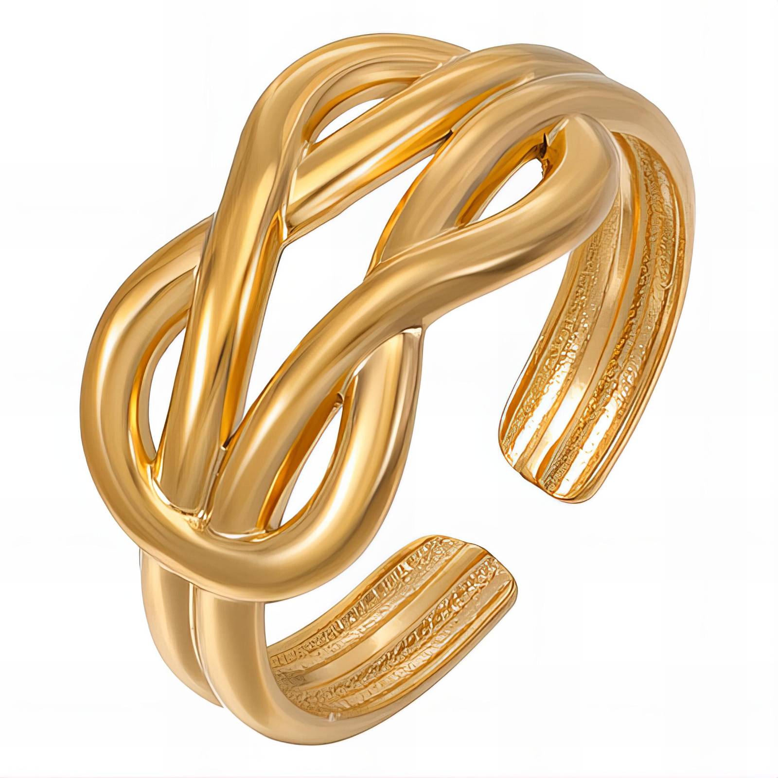 Ring, 18K Gold Plated Steel