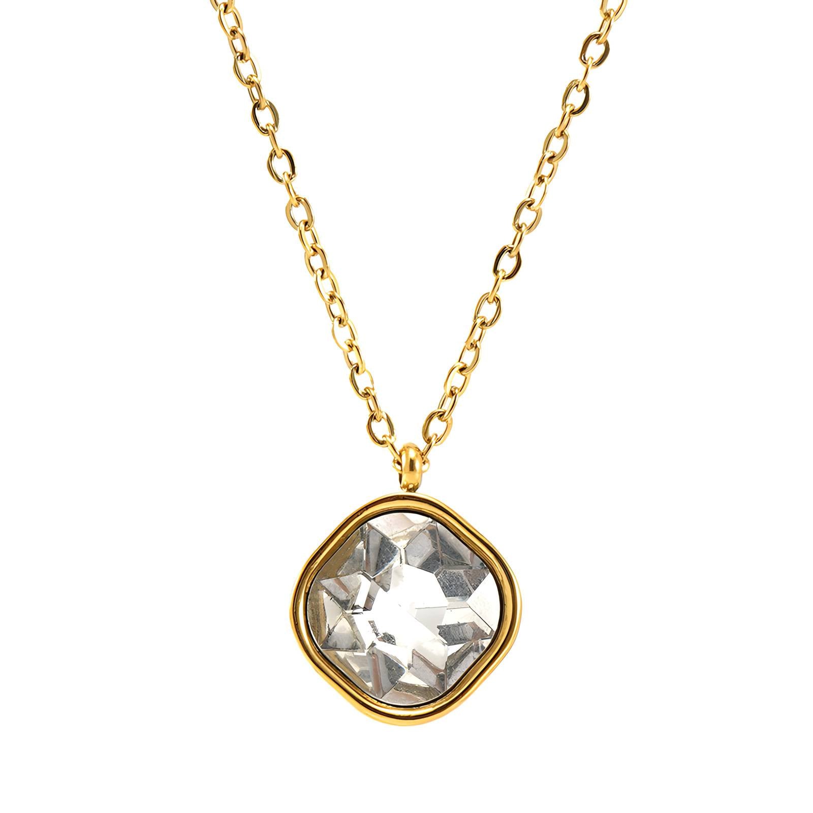 Necklace, 18K Gold Plated Steel