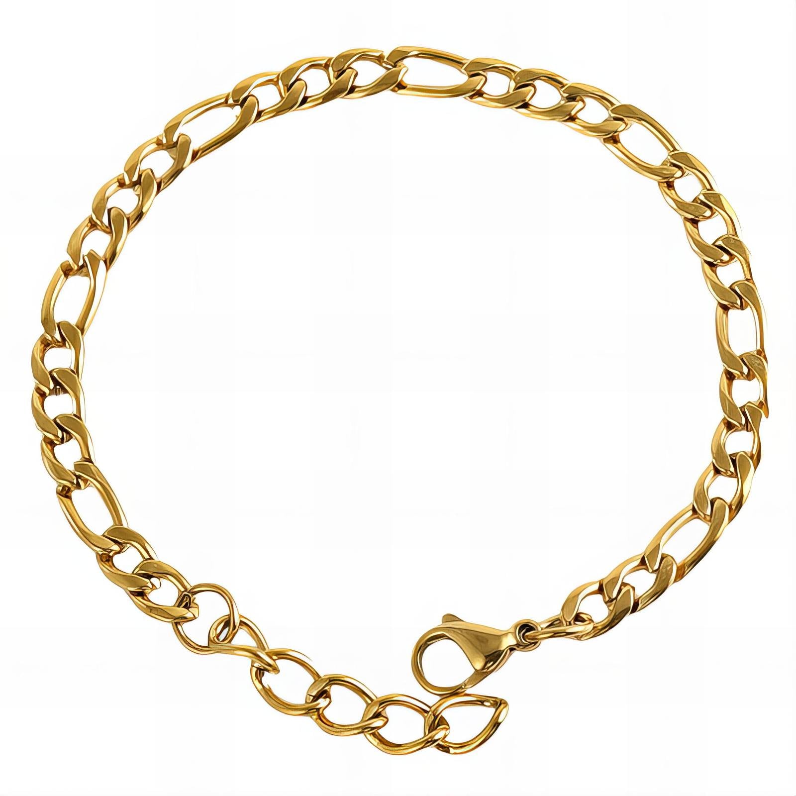 Bracelet, 18K Gold Plated Steel