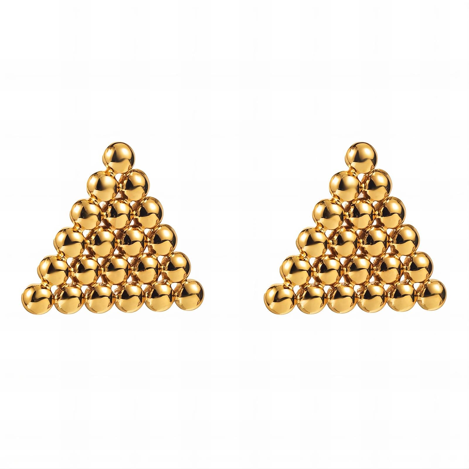 Earrings, 18K Gold Plated Steel
