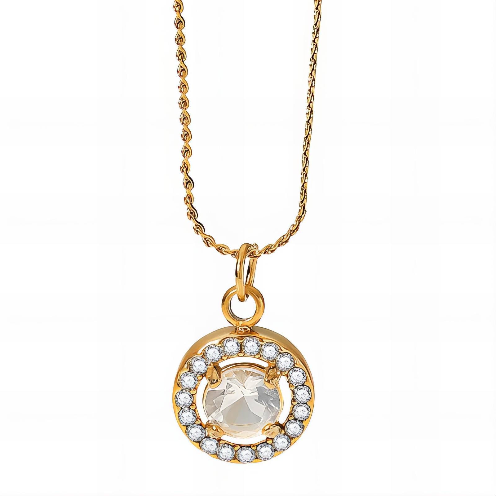 Necklace, 18K Gold Plated Steel