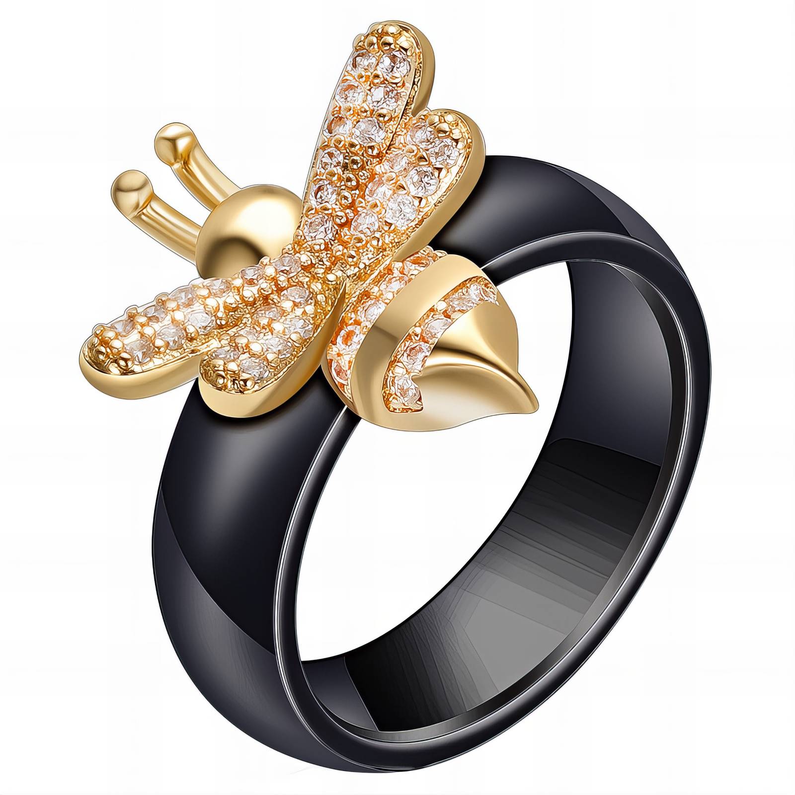 Bee Ring, 18K Gold Plated Steel