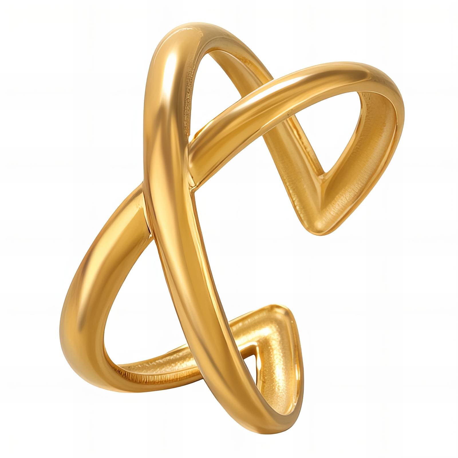 Ring, 18K Gold Plated Steel