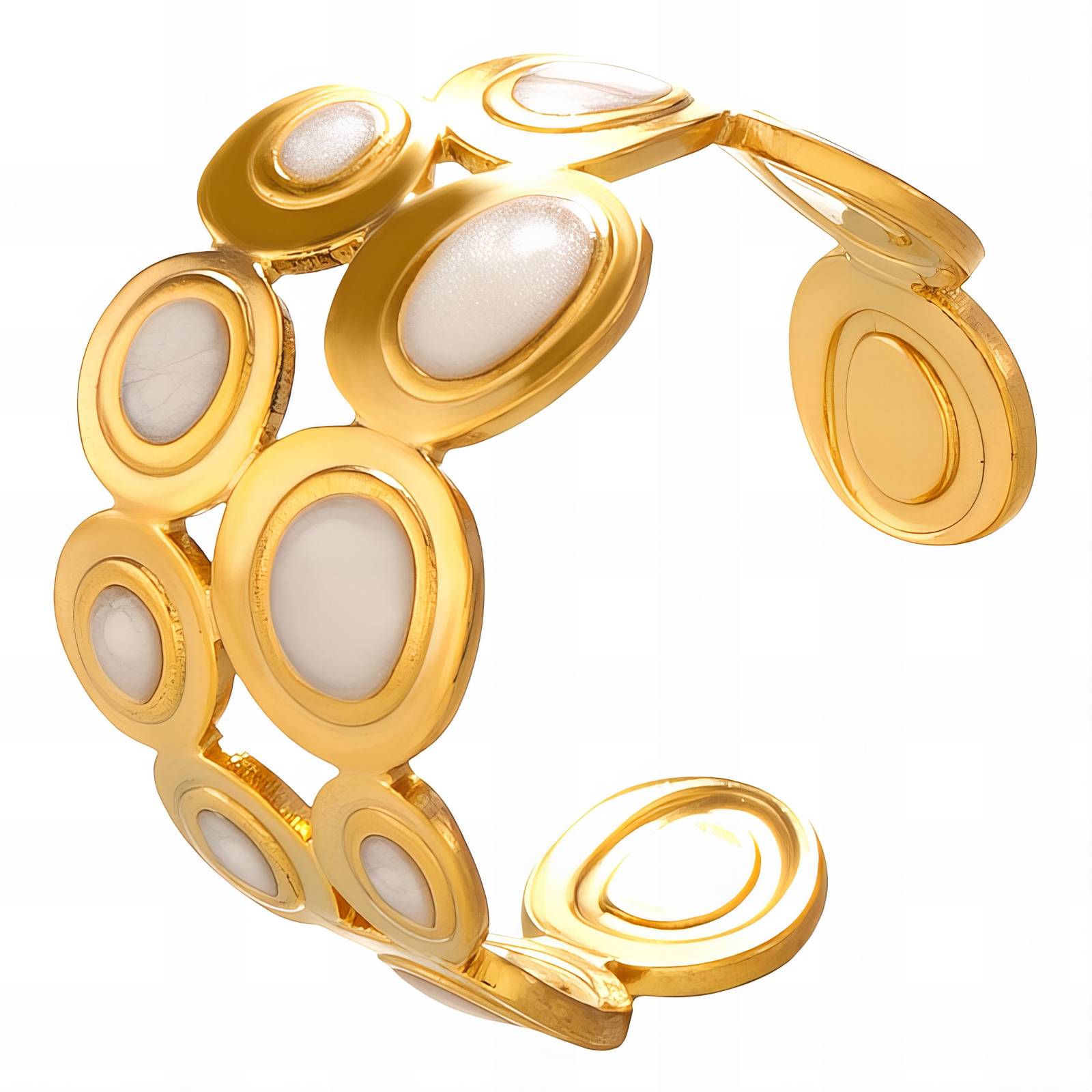 Ring, 18K Gold Plated Steel