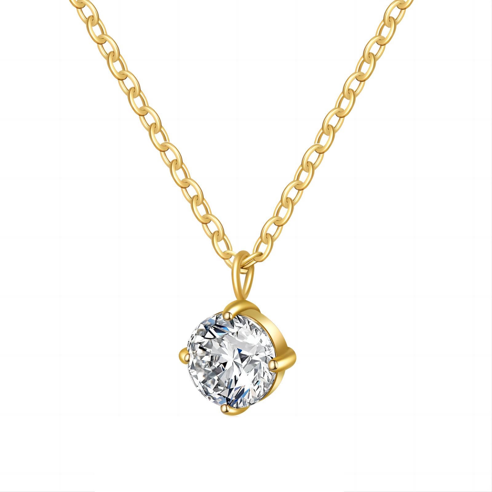 Necklace, 18K Gold Plated Steel
