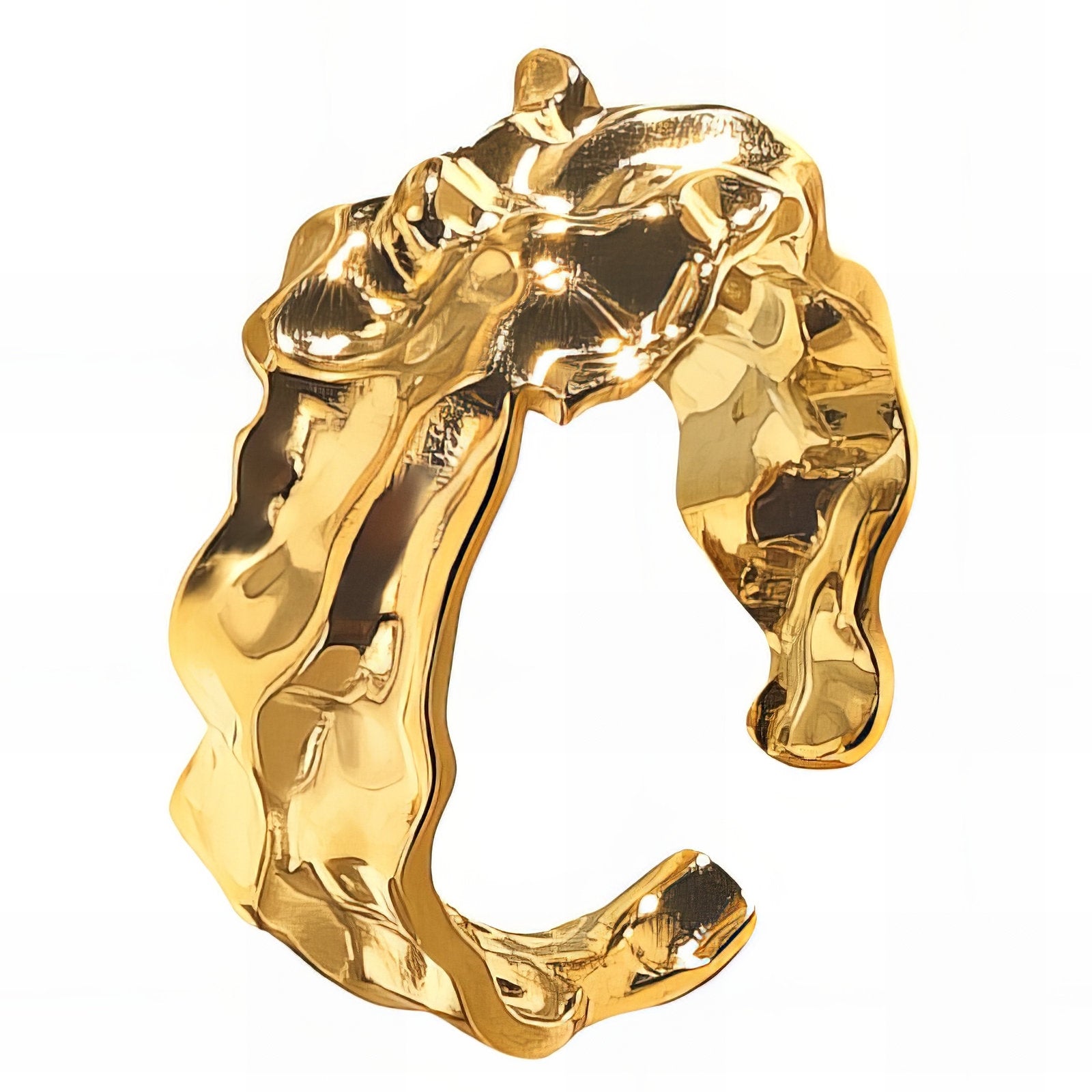 Ring, 18K Gold Plated Steel