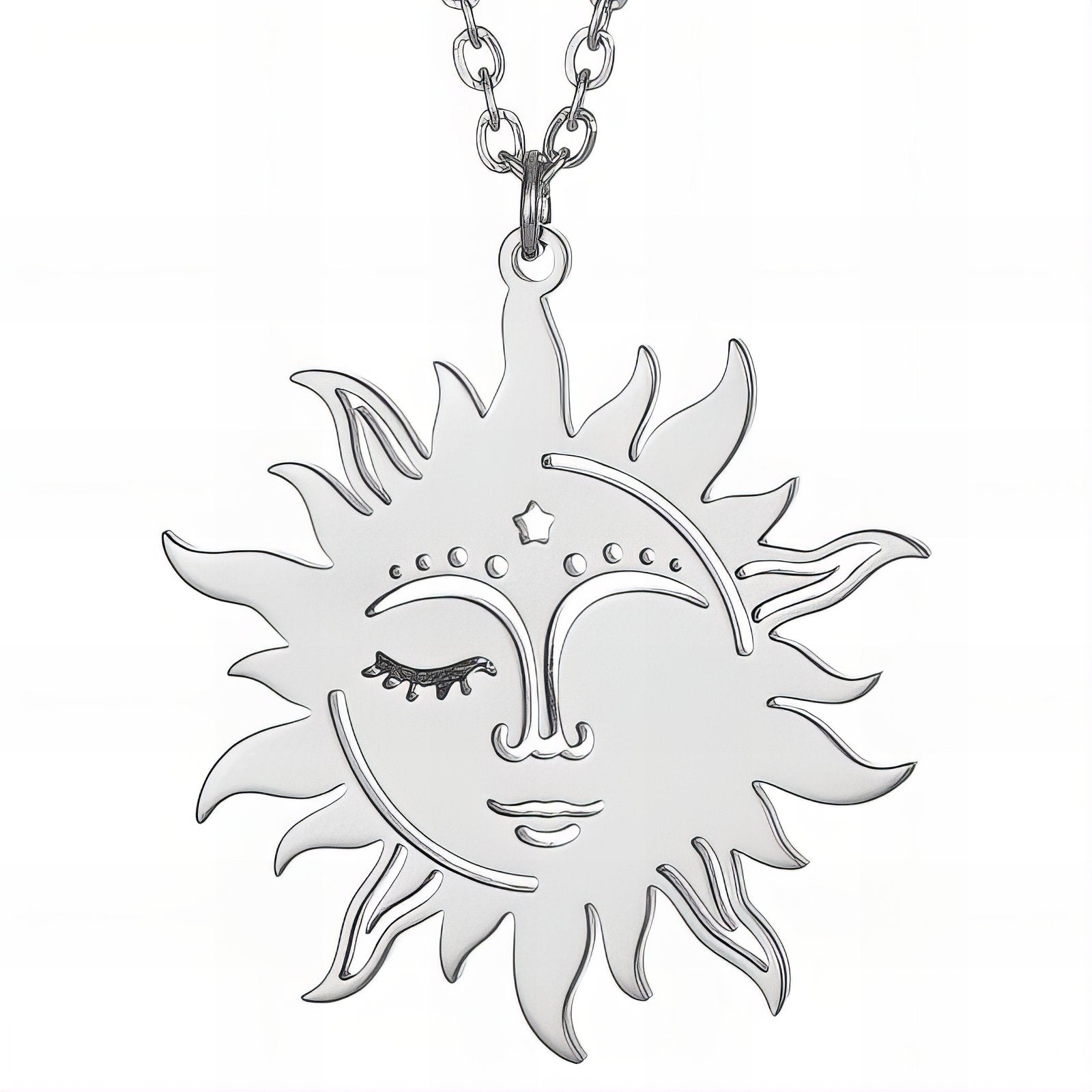 Sun Necklace, Stainless Steel