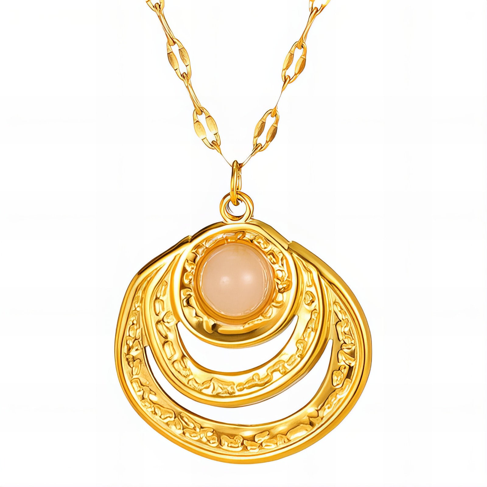 Necklace, 18K Gold Plated Steel