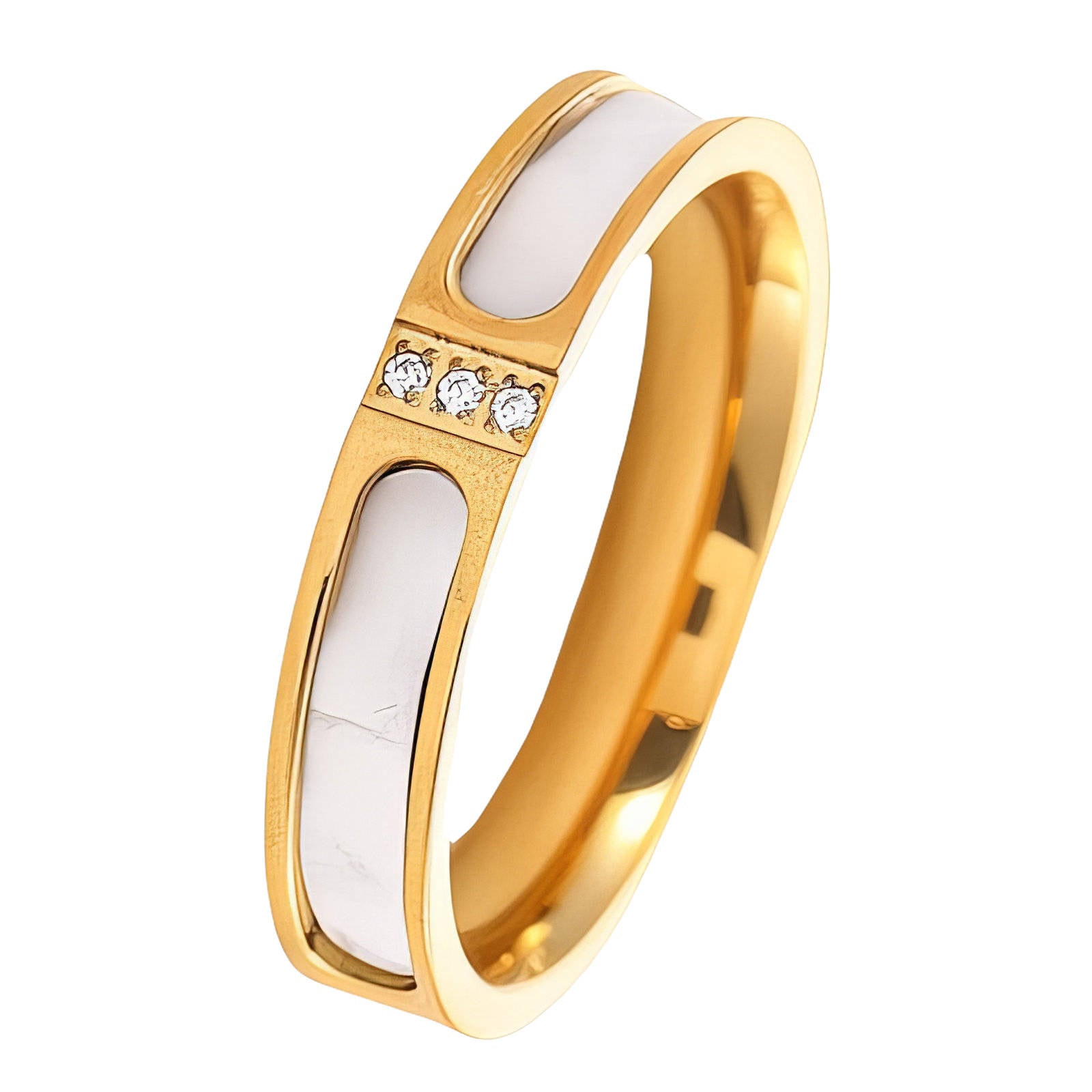 Ring, 18K Gold Plated Steel