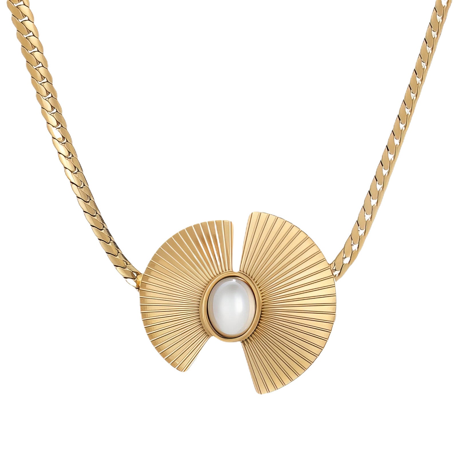 Necklace, 18K Gold Plated Steel