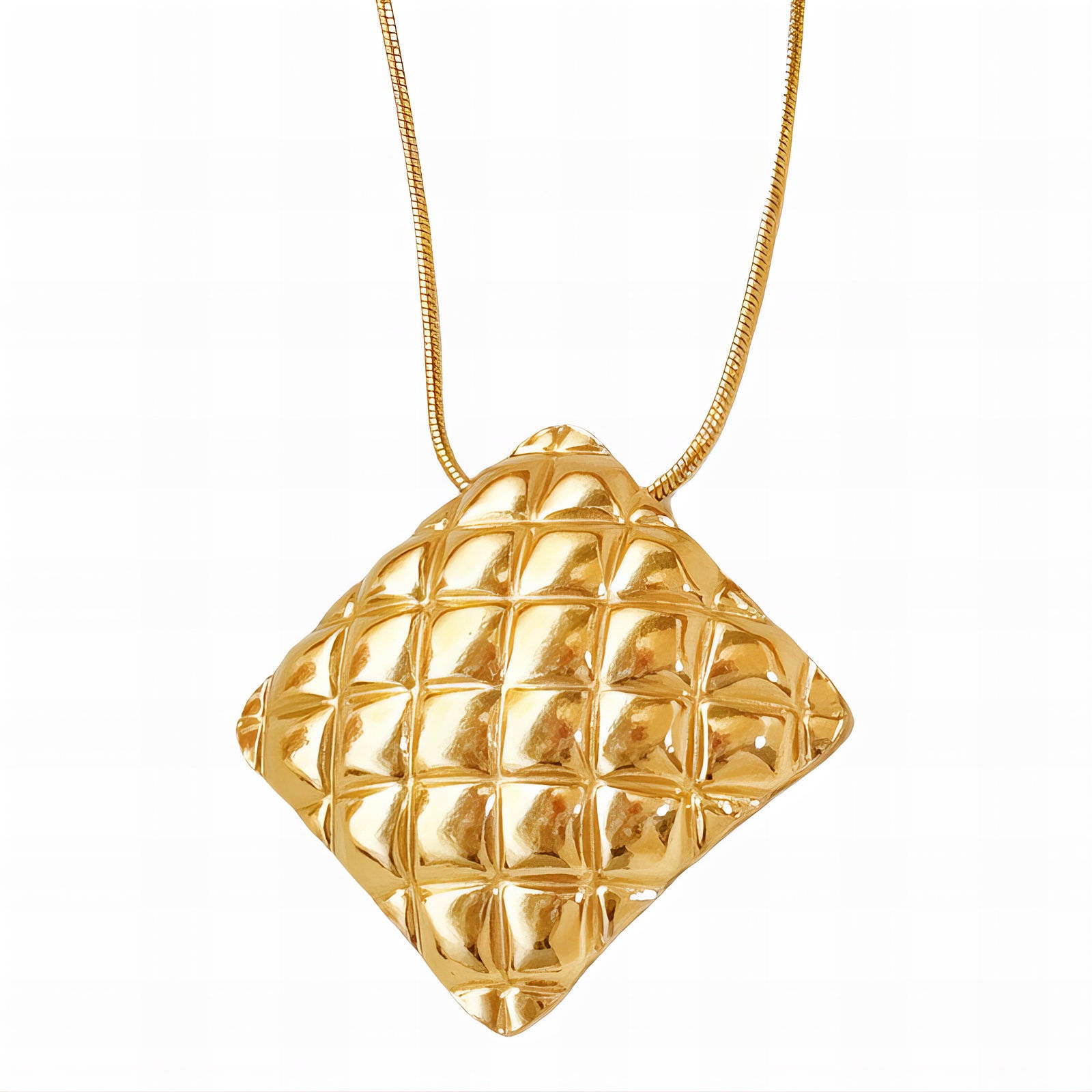 Necklace, 18K Gold Plated Steel