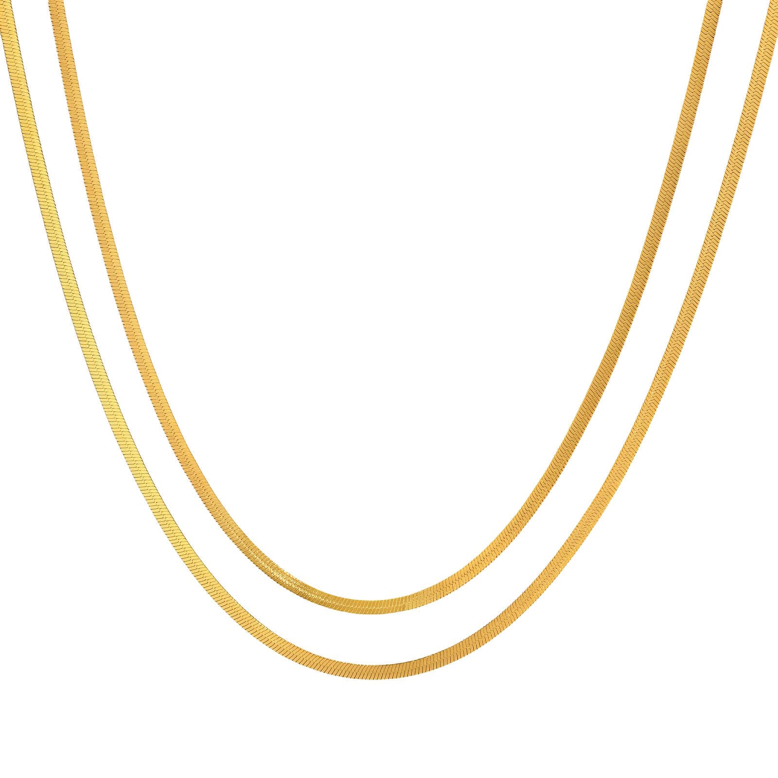Necklace, 18K Gold Plated Steel