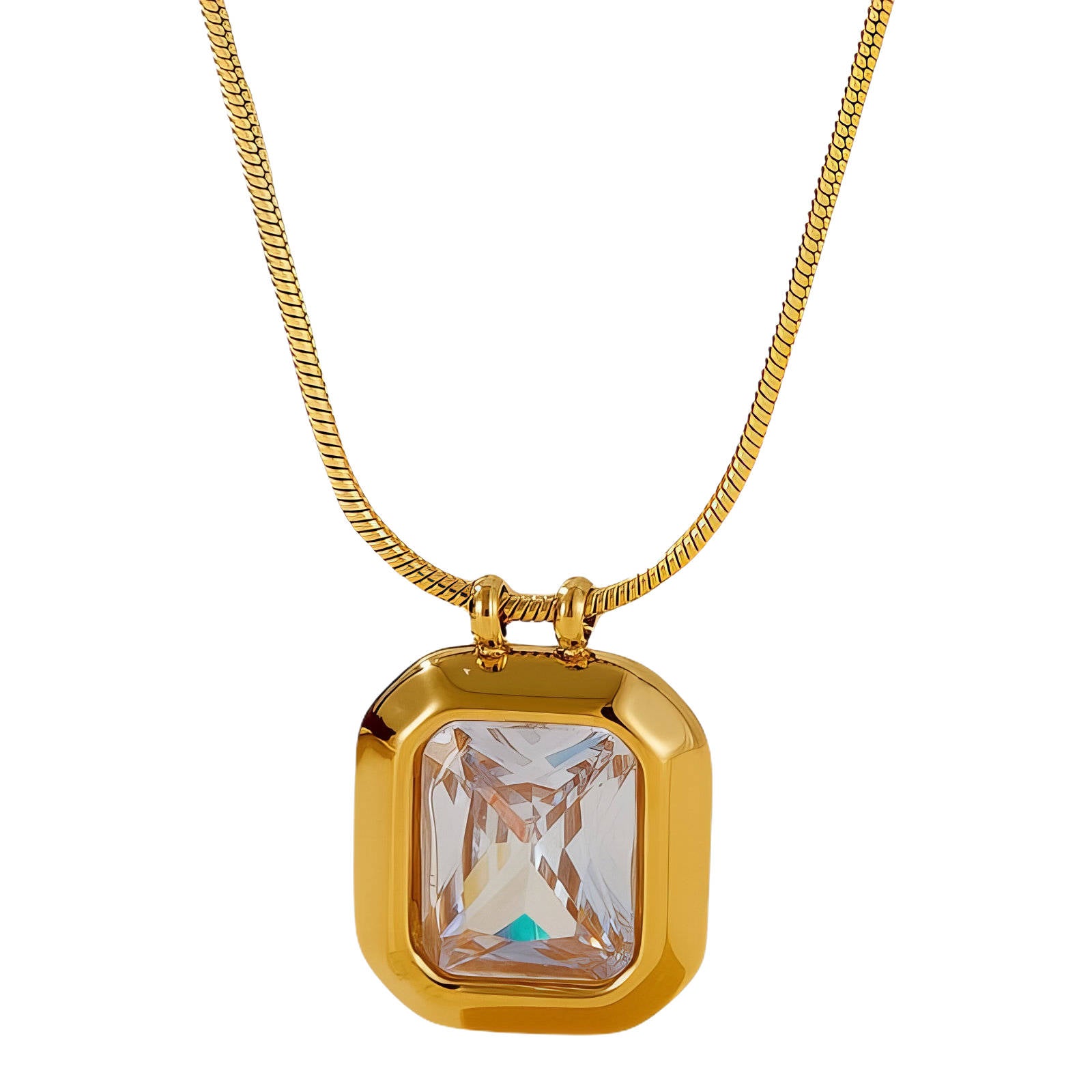 Necklace, 18K Gold Plated Steel