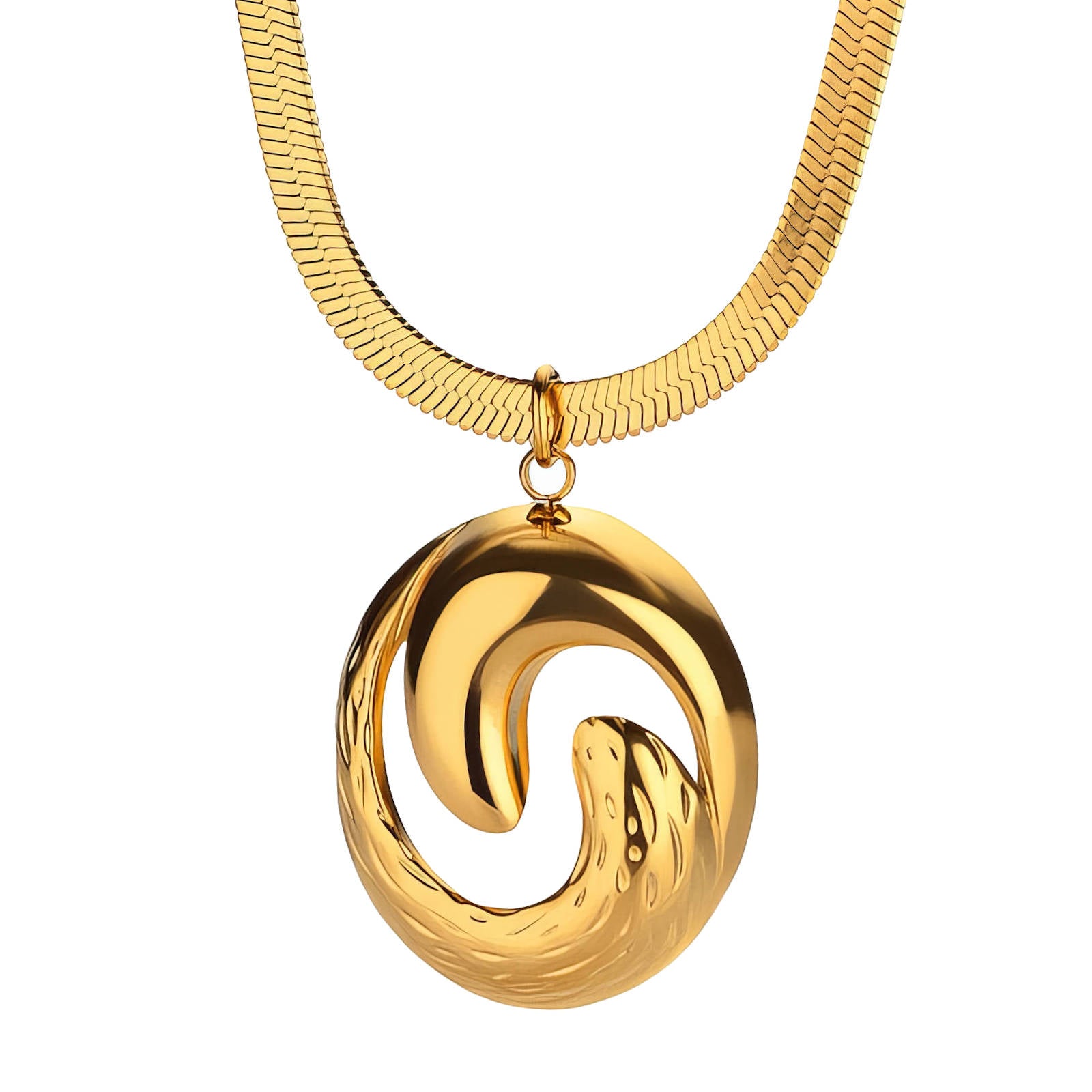 Necklace, 18K Gold Plated Steel