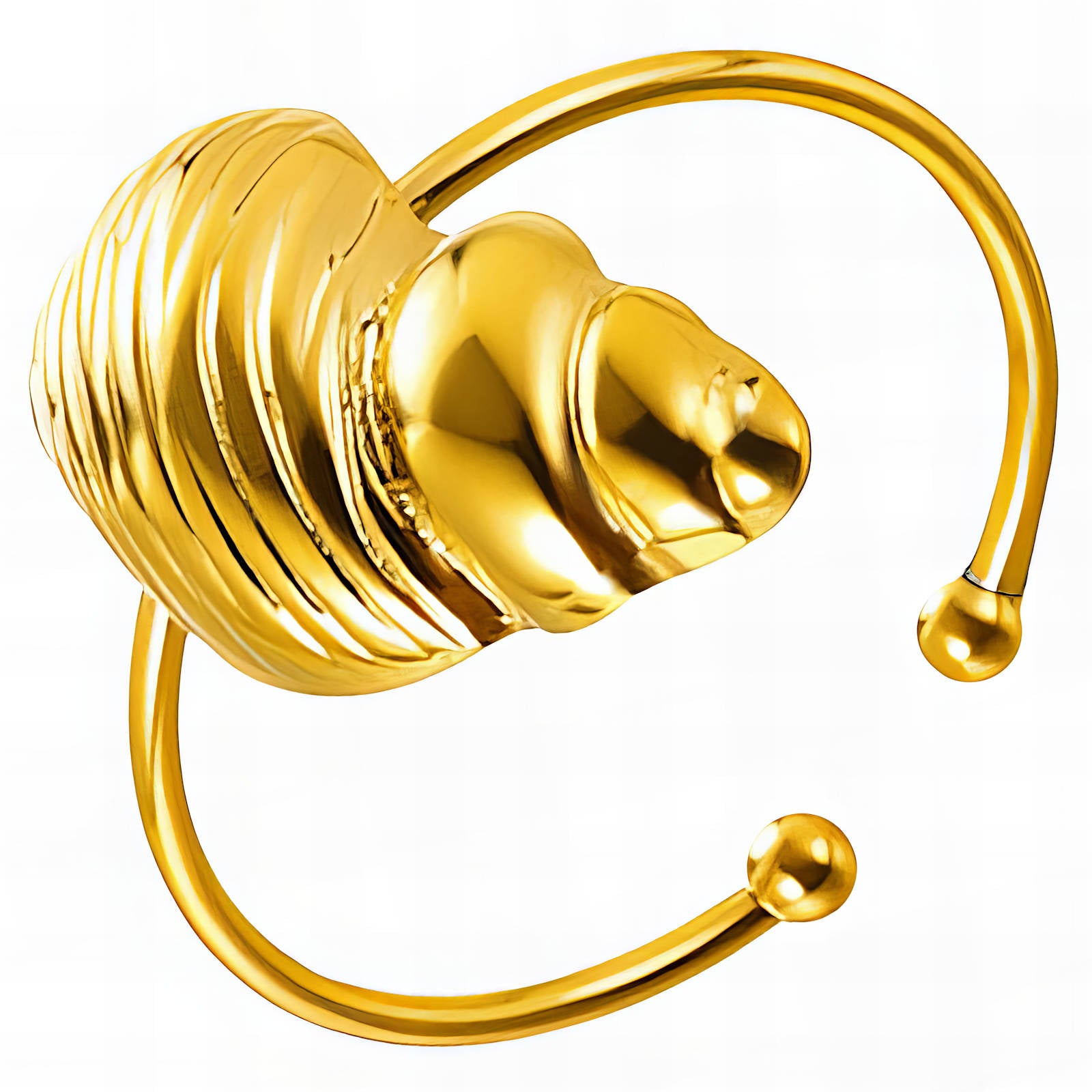 Seashell Ring, 18K Gold Plated Steel