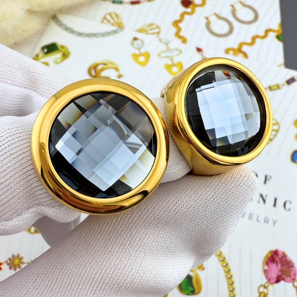 Ring, 18K Gold Plated Steel