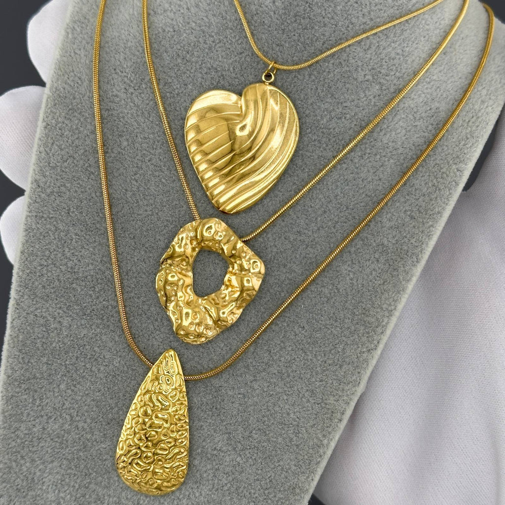 Necklace, 18K Gold Plated Steel