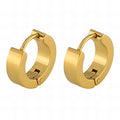 Earrings, 18K Gold Plated Steel