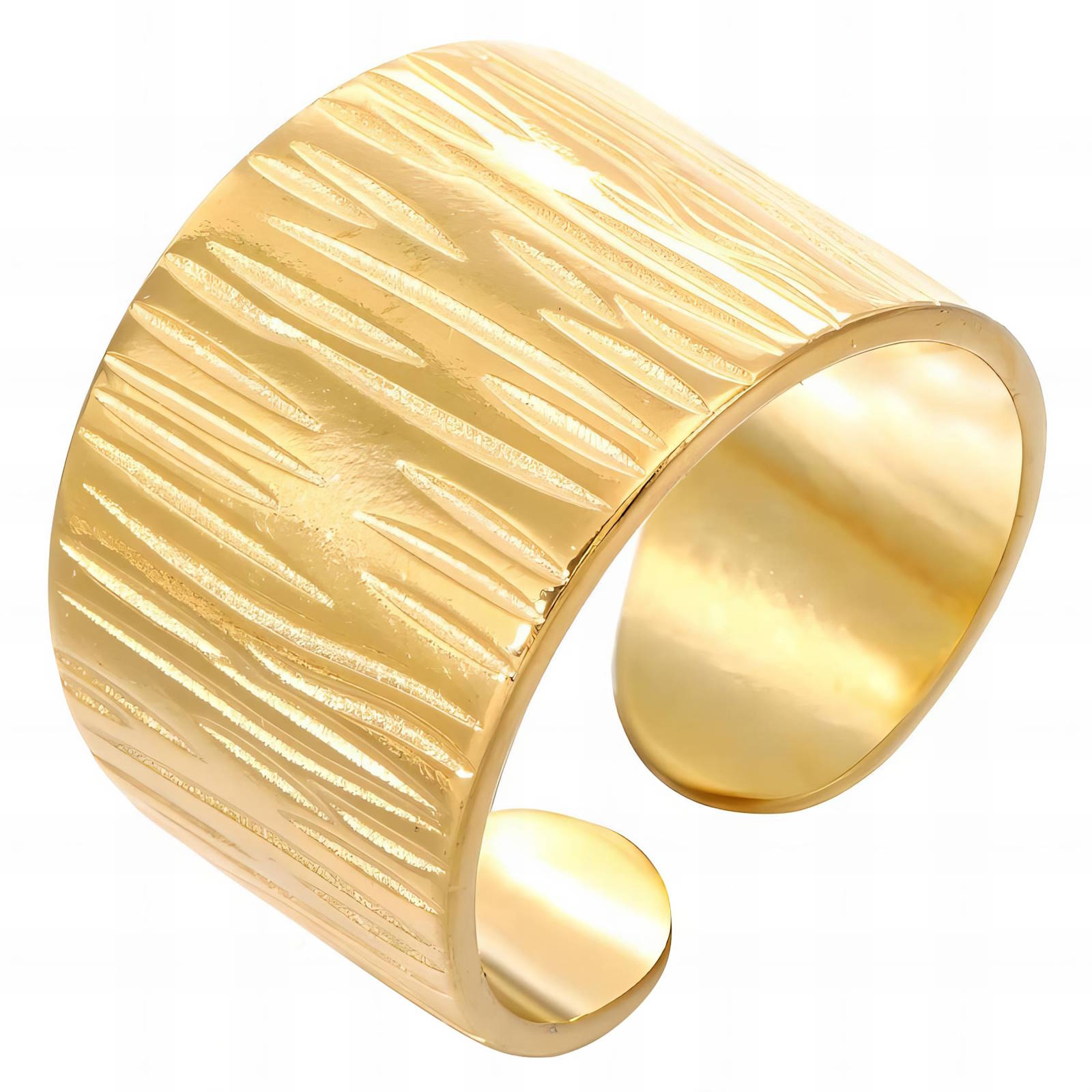 Ring, 18K Gold Plated Steel
