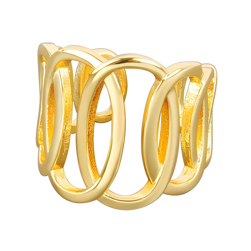 Ring, 18K Gold Plated Steel