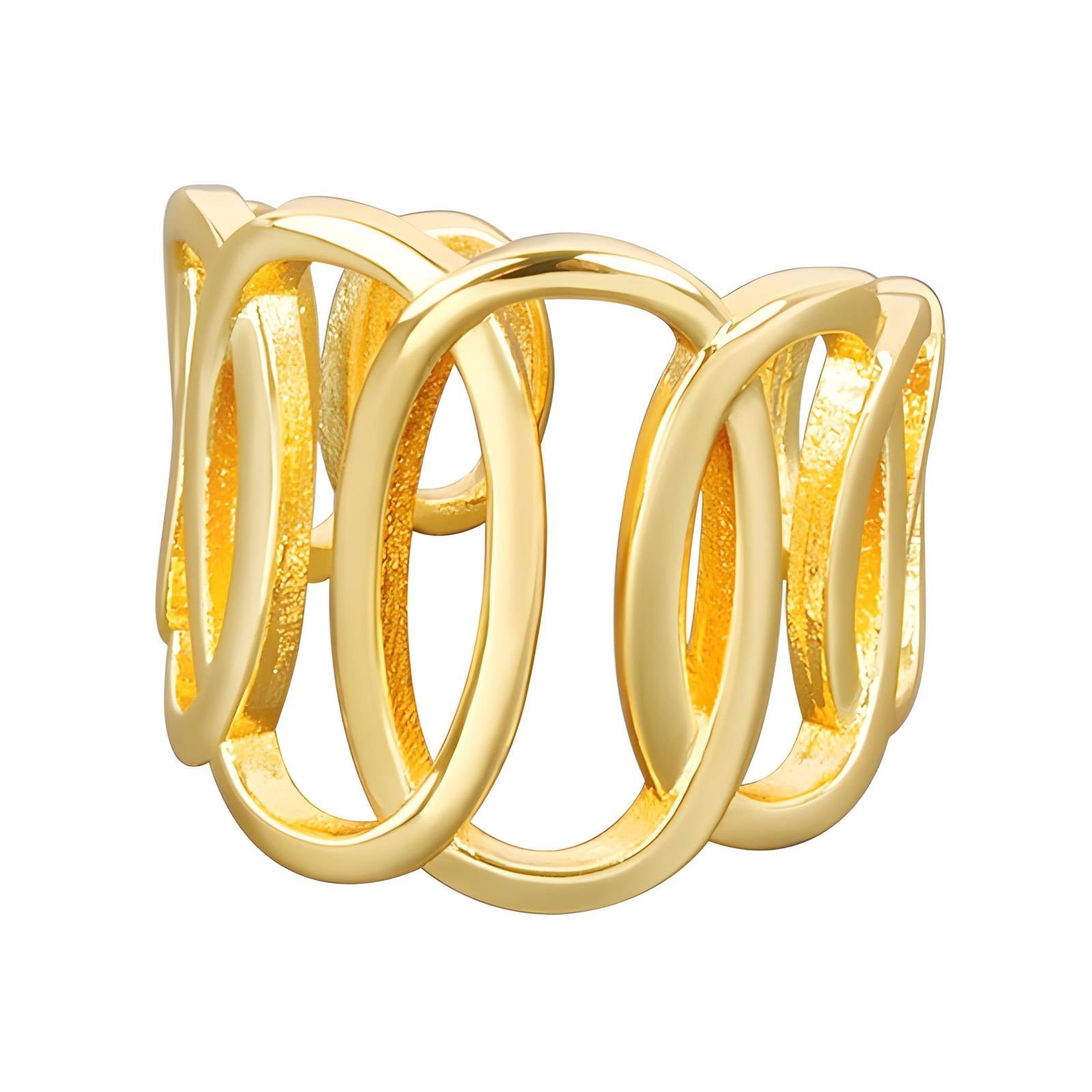 Ring, 18K Gold Plated Steel