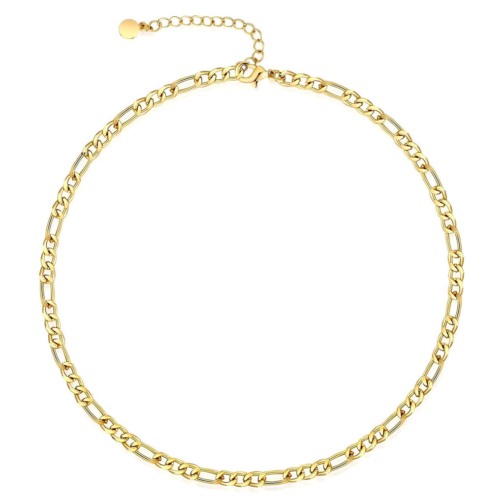 Necklace, 18K Gold Plated Steel