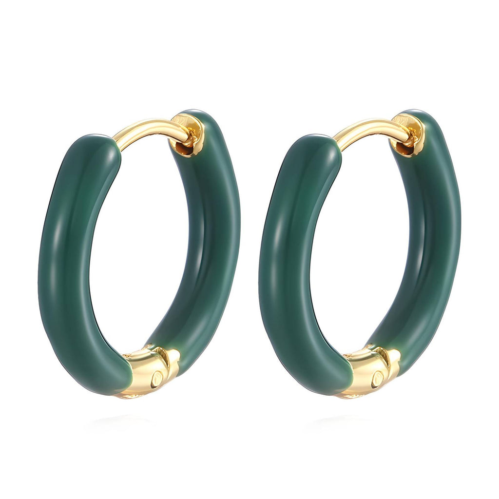 Earrings, 18K Gold Plated Steel